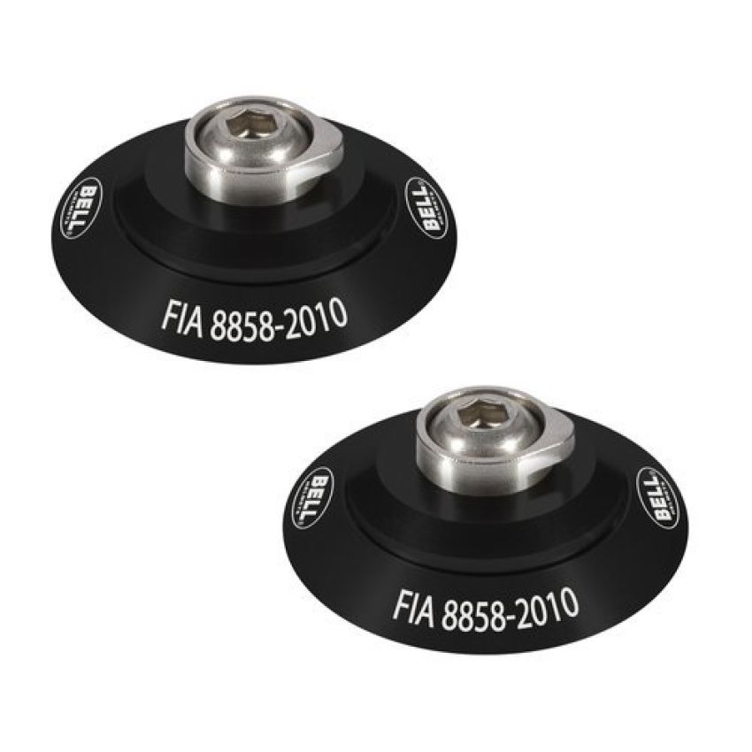 BELL HELMETS BEL2100002 HANS Clip Set Black FIA8-2010