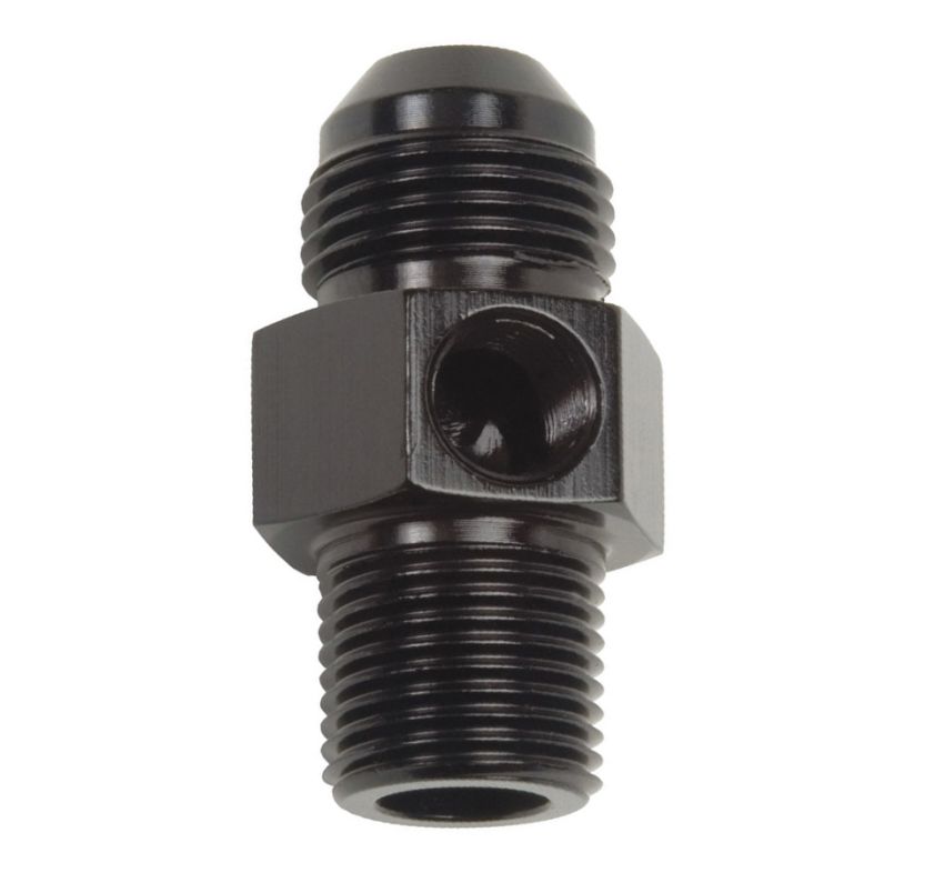 Russell 670063 Performance -6 AN Flare to 3/8in Pipe Pressure Adapter (Black)