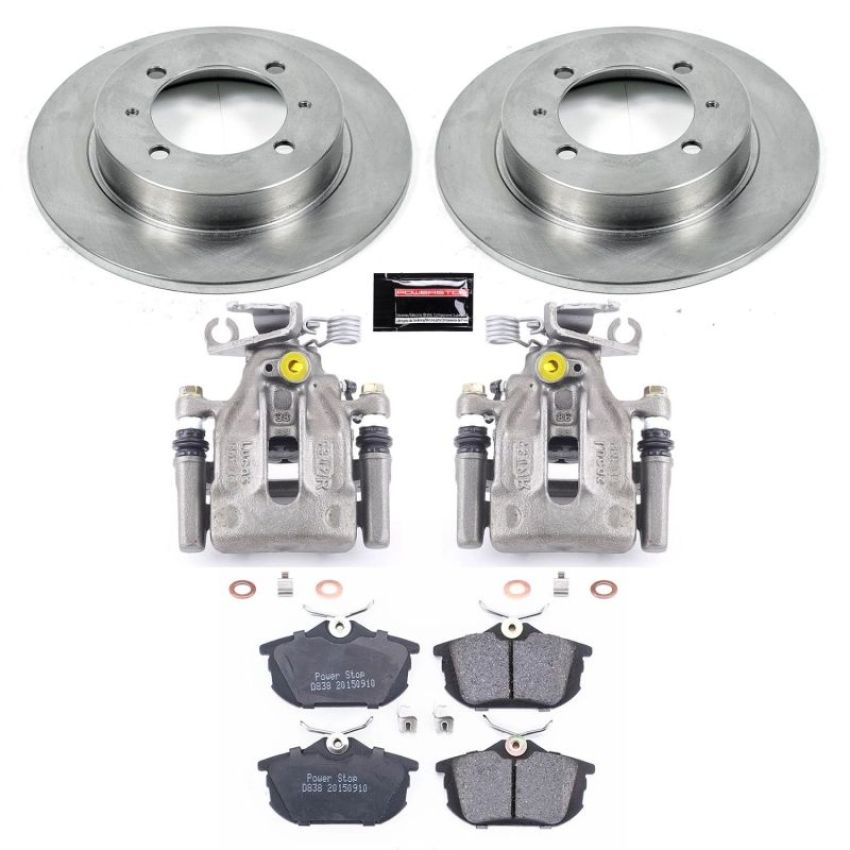 PowerStop KCOE913 OE Stock Replacement Low-Dust Ceramic Brake Pad, Rotor and Caliper Kit