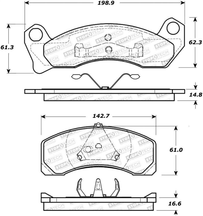 Stoptech 308.04990 Street Brake Pads