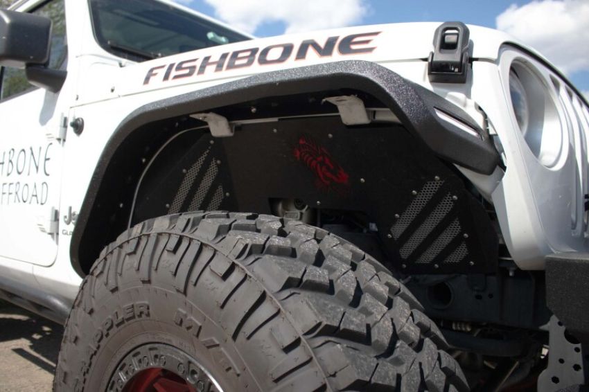 Fishbone Offroad FB33455F 2018+ Jeep Wrangler JL/JLU/2020+ Gladiator JT  Alum Front Fender Flares  - Black