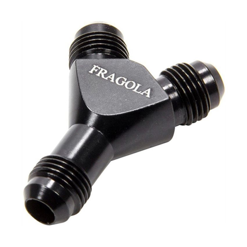 FRAGOLA FRG900607-BL 6an x Dual #4 Male Y- Fitting Black