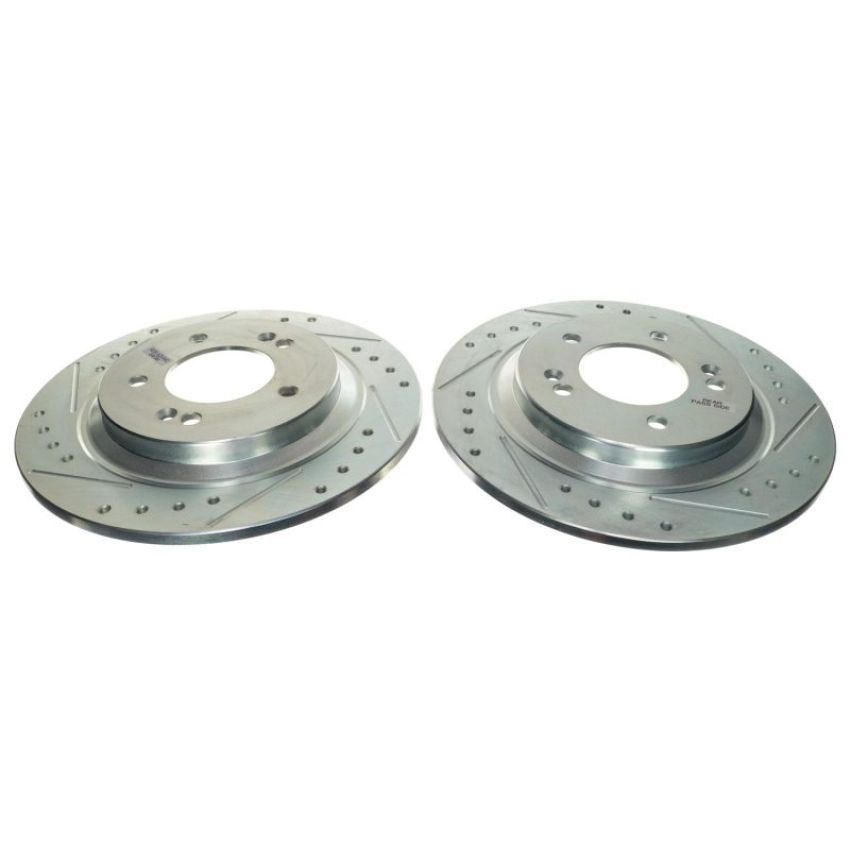 PowerStop JBR1909XPR PowerStop Evolution Performance Drilled, Slotted & Plated Brake Rotor Pair