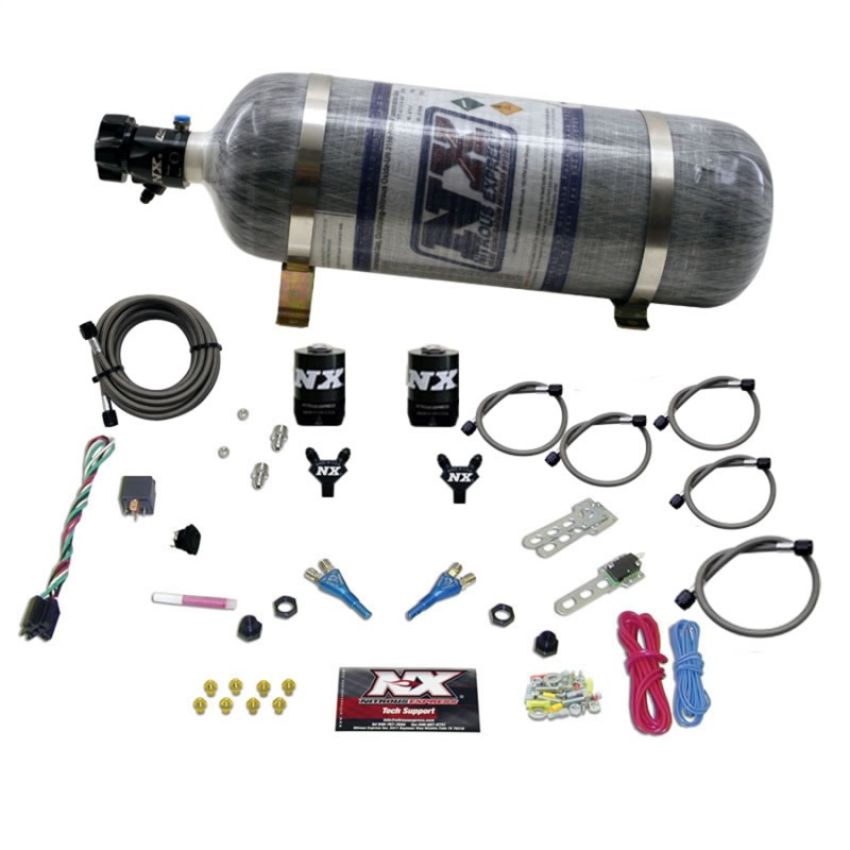 Nitrous Express 20213-12 DODGE 92- 95 TBI (50-75-100-125HP) DUAL NOZZLE WITH COMPOSITE BOTTLE