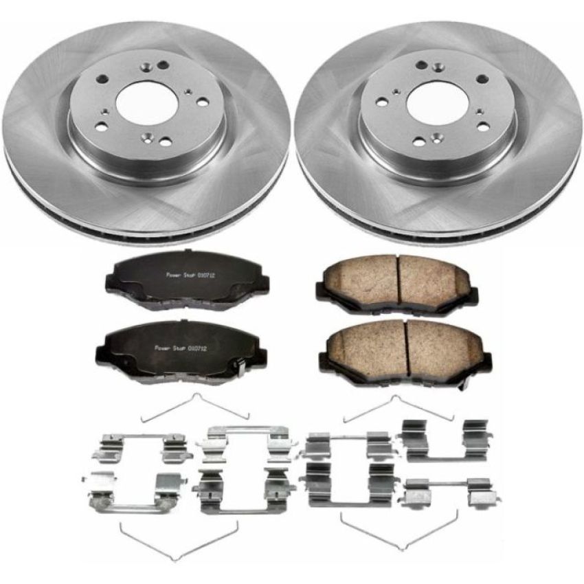 PowerStop KOE6488 OE Stock Replacement Low-Dust Ceramic Brake Pad and Rotor Kit