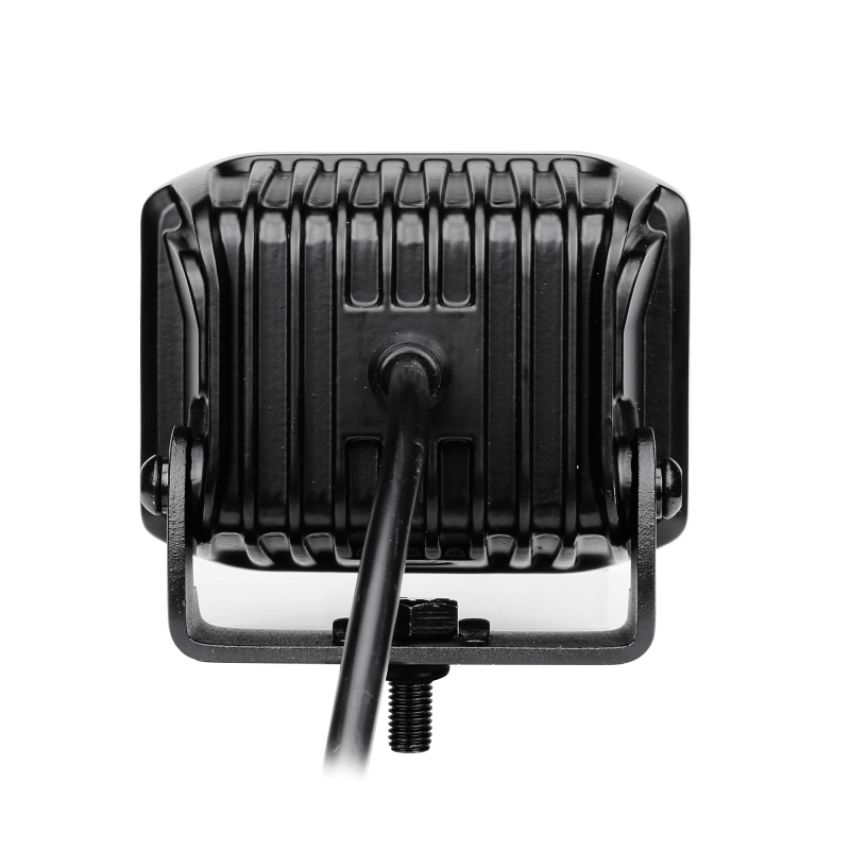 Go Rhino 750700321FCS Xplor Blackout Series Cube LED Sideline Flood Light Kit (Surface Mount) 4x3 - Blk (Pair)