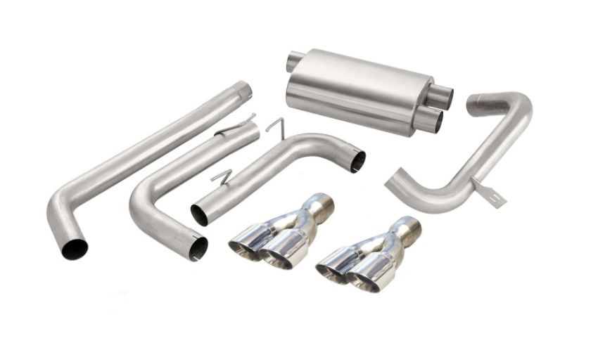 Corsa Performance 14143 3.0in. Cat-Back Dual Rear Exit with Twin 3.5in. Polished Pro-Series Tips