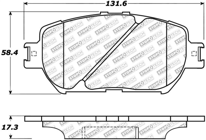 Stoptech 305.09080 Street Select Brake Pads - Rear