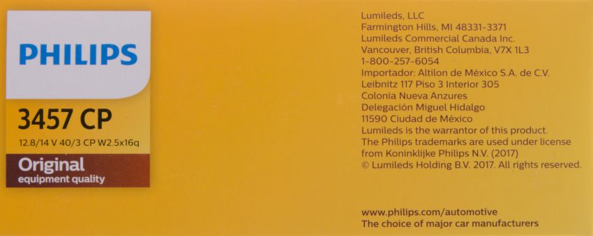 Philips 3457CP Philips Standard Miniature 3457 Pack of 10