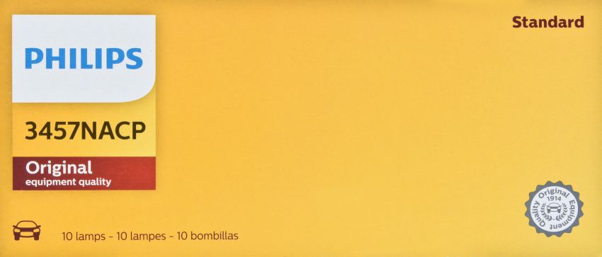 Philips 3457NACP Philips Standard Miniature 3457NA Pack of 10