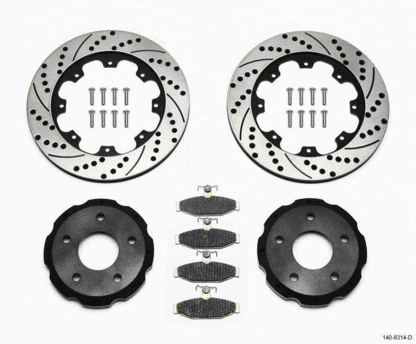 Wilwood 140-8314-D Pro-Matrix Rear Kit Drilled 88-96 Corvette C4