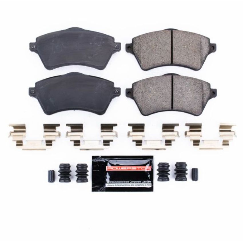 PowerStop Z23-926 PowerStop - Z23 Daily Driver Carbon-Fiber Ceramic Brake Pads with Hardware Kit