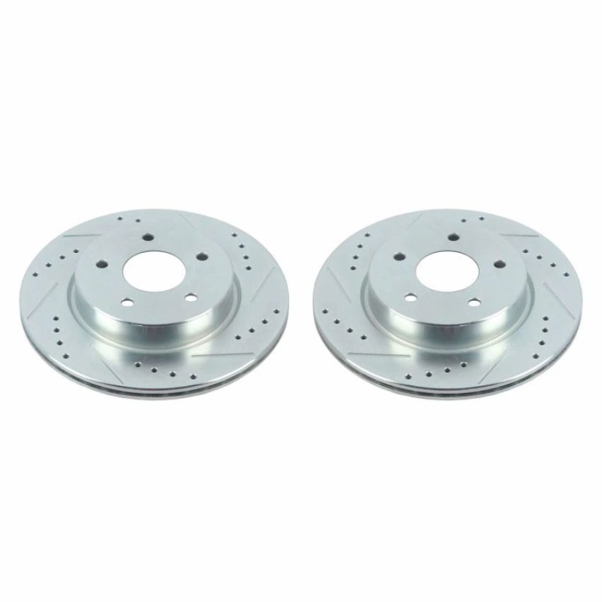 PowerStop JBR1783XPR PowerStop Evolution Performance Drilled, Slotted & Plated Brake Rotor Pair