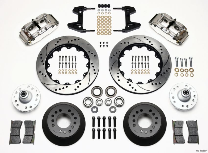 Wilwood 140-9802-DP Narrow Superlite 6R Front Hub Kit 14.00in Drill Pol 74-80 Pinto/Mustang II Disc Spindle only