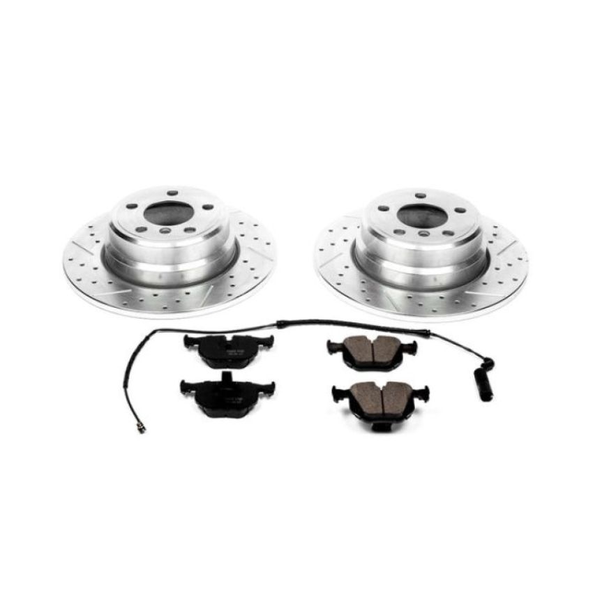PowerStop K5720 Z23 Daily Driver Carbon-Fiber Ceramic Brake Pad and Drilled & Slotted Rotor Kit