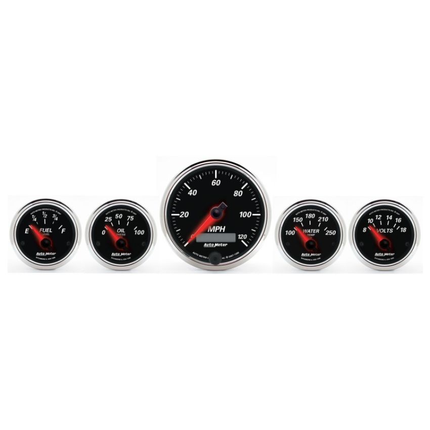 AutoMeter 1201 GAUGE KIT, 5 PC., 3 3/8