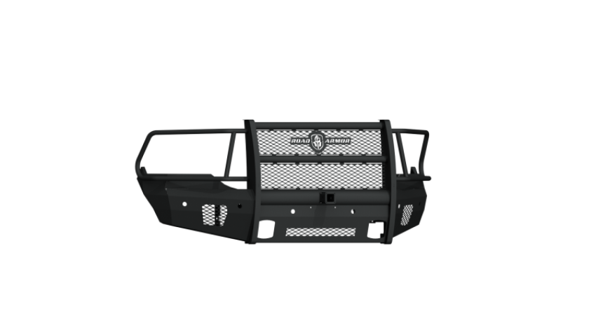 Road Armor 4131VF26B 13-18 Ram 1500 Vaquero Front Bumper Full Guard 2in Receiver - Tex Blk