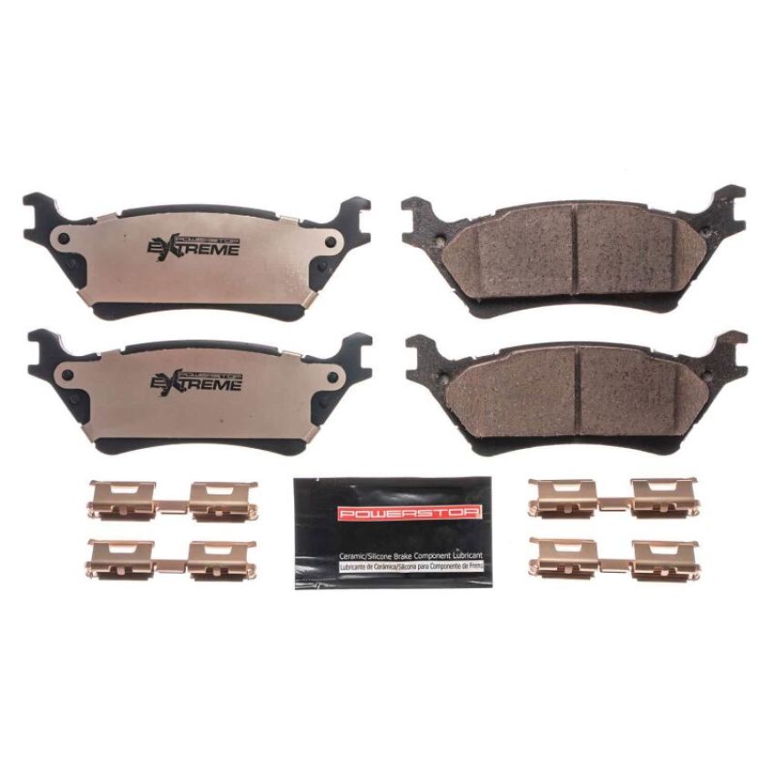 PowerStop Z36-1602 PowerStop - Z36 Truck and SUV Carbon-Fiber Ceramic Brake Pads with Hardware Kit