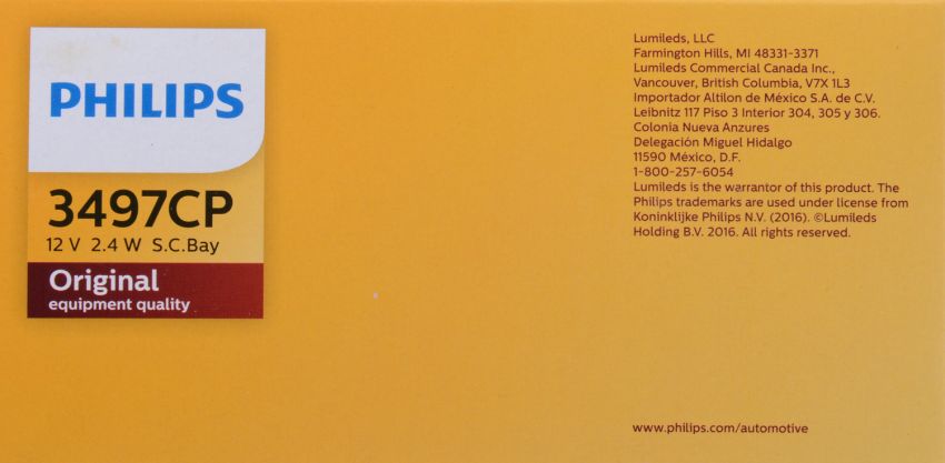 Philips 3497CP Philips Standard Miniature 3497 Pack of 10