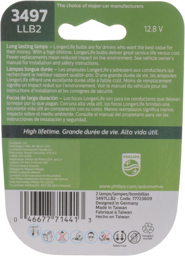 Philips 3497LLB2 Philips LongerLife Miniature 3497LL