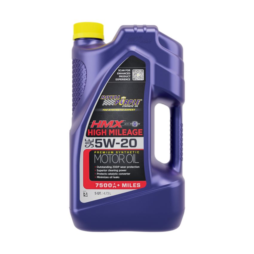 Royal Purple 37518 HMX Premium Synthetic High Mileage 5W-20 Motor Oil - 5 Quart