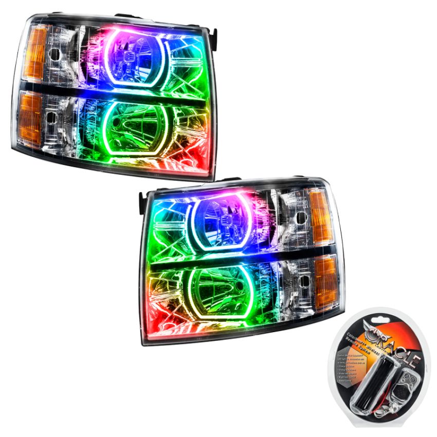 Oracle Lighting 8188-330 SMD Pre-Assembled Headlights, Square Style, ColorSHIFT