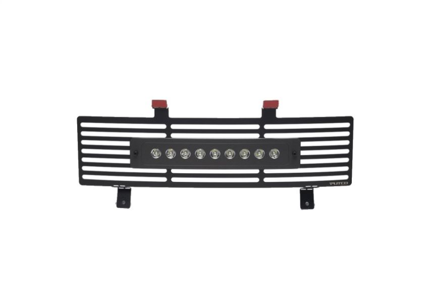 Putco 87165L 11-16 Ford SuperDuty - SS Black Bar Design w/ 10in Luminix Light Bar Bumper Grille Inserts