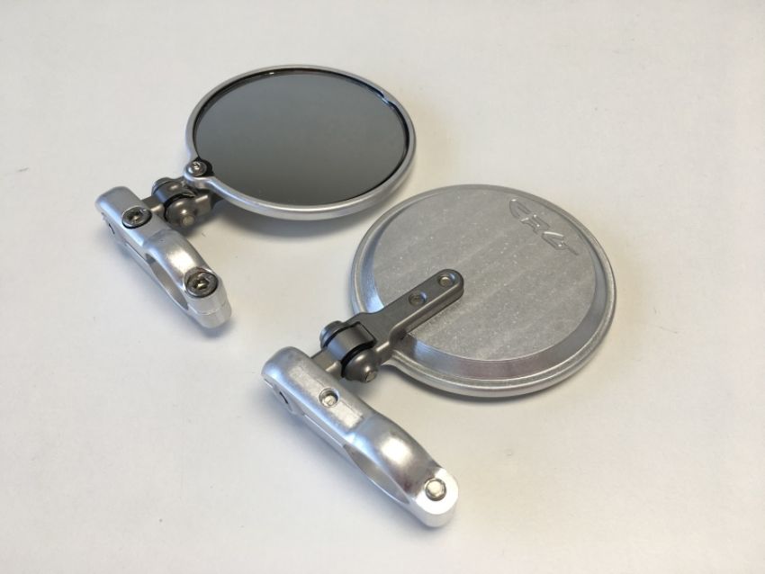 CRG Constructors HSLS-201-L CRG Hindsight Folding 3 in. Round Bar-End Mirror Left - Silver