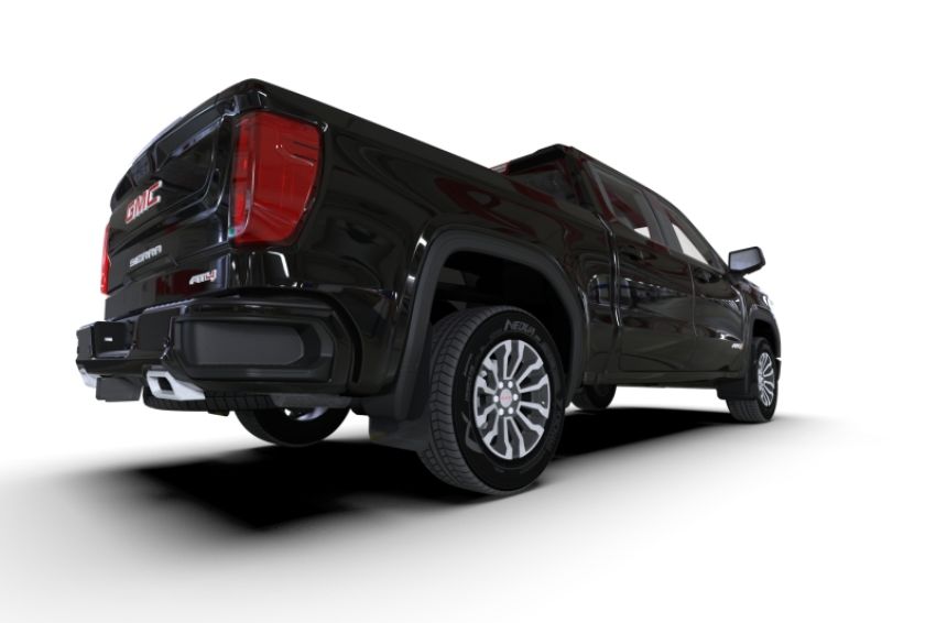 Rally Armor MF100-UR-BLK-MBK Black Mud Flap/Metallic Black Logo