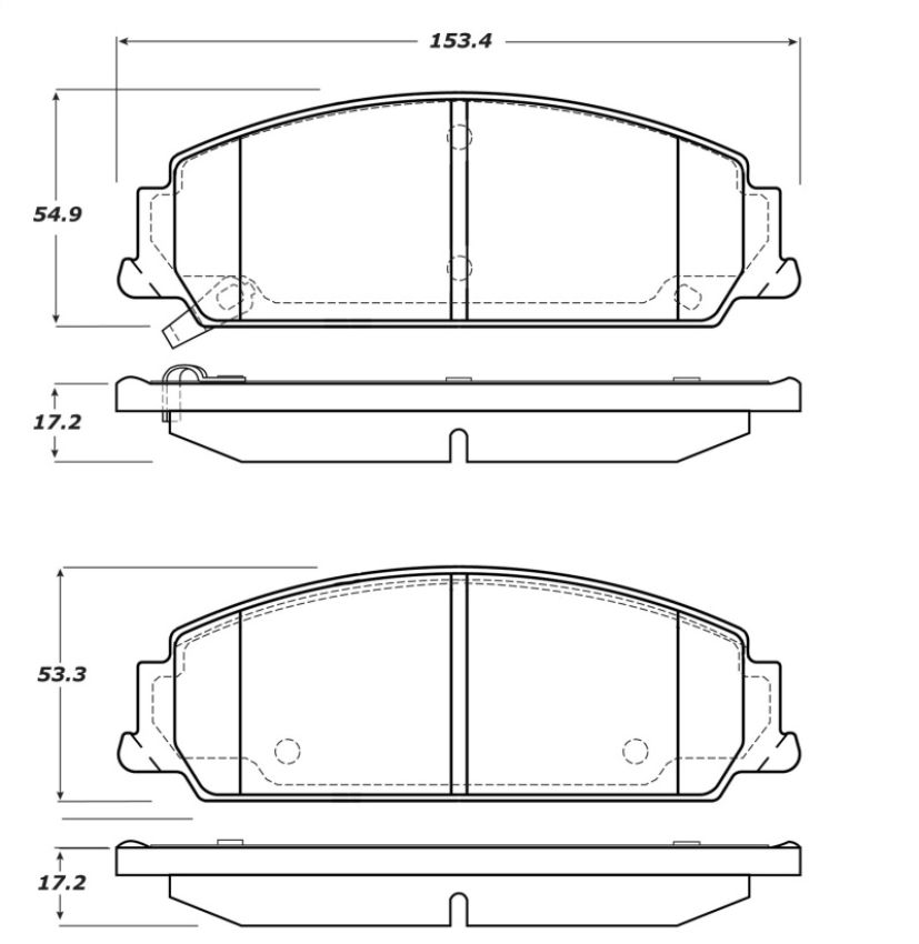 Stoptech 308.13510 Street Touring Brake Pads