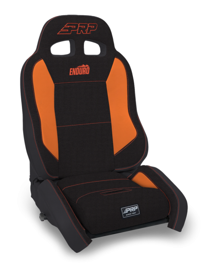 PRP Seats A9001044-50-207 PRP EnduroCrawl Reclining Suspension Seat - Black/Orange Tweed - Driver