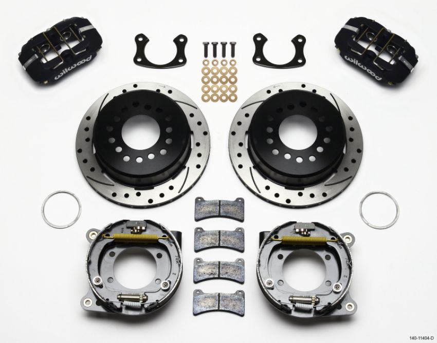 Wilwood 140-11404-D Dynapro Low-Profile 11.00in P-Brake Kit Drilled New Big Ford 2.50in Off Front Mount