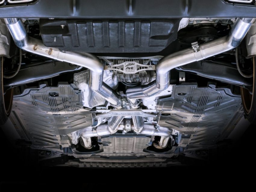 AWE Tuning 3020-11035 2019+ Mercedes-Benz C63/S AMG Coupe (W205) Track Edition Exhaust - No Tips