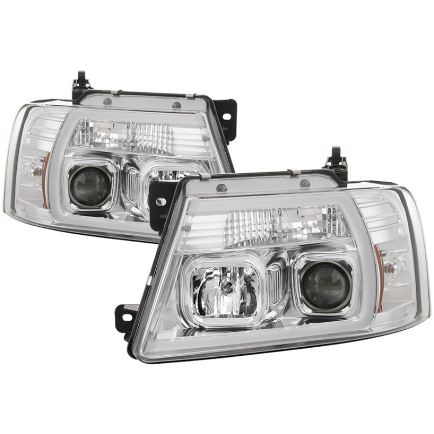 SPYDER 5084637 Light Bar Projector Headlights - Chrome