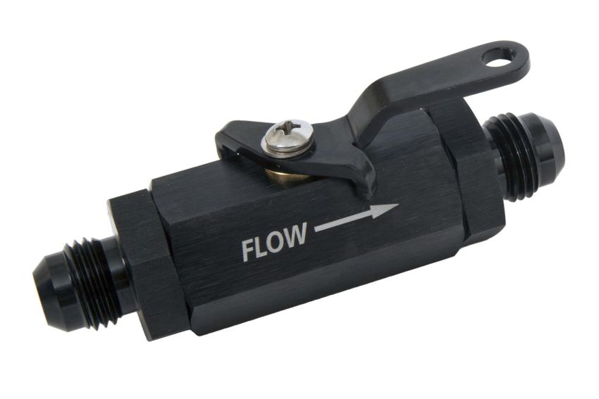 Russell Performance Shutoff Valve -6 AN Male Black Finish