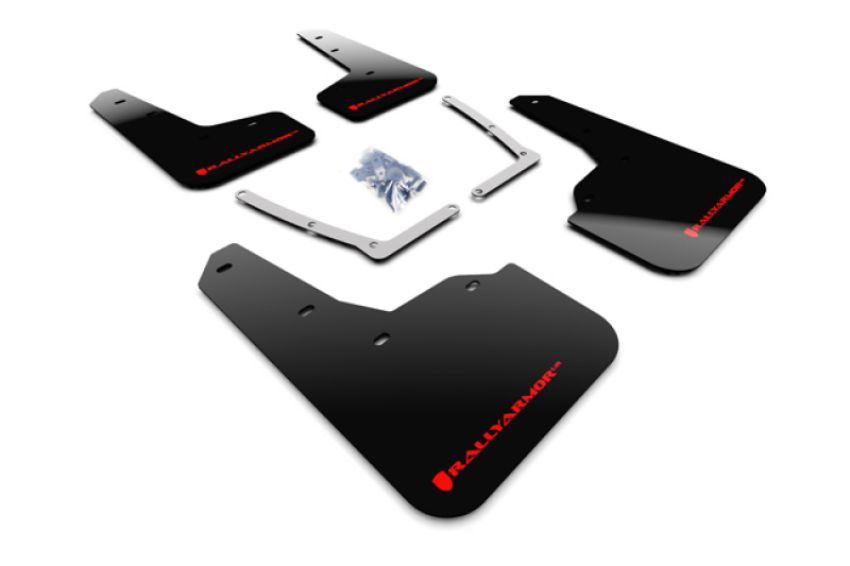 Rally Armor MF50-UR-BLK/RD Black Mud Flap/Red Logo