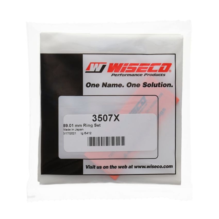 Wiseco 3507X Wiseco Piston Ring Set, 4 Cycle, 89.01 MM Bore