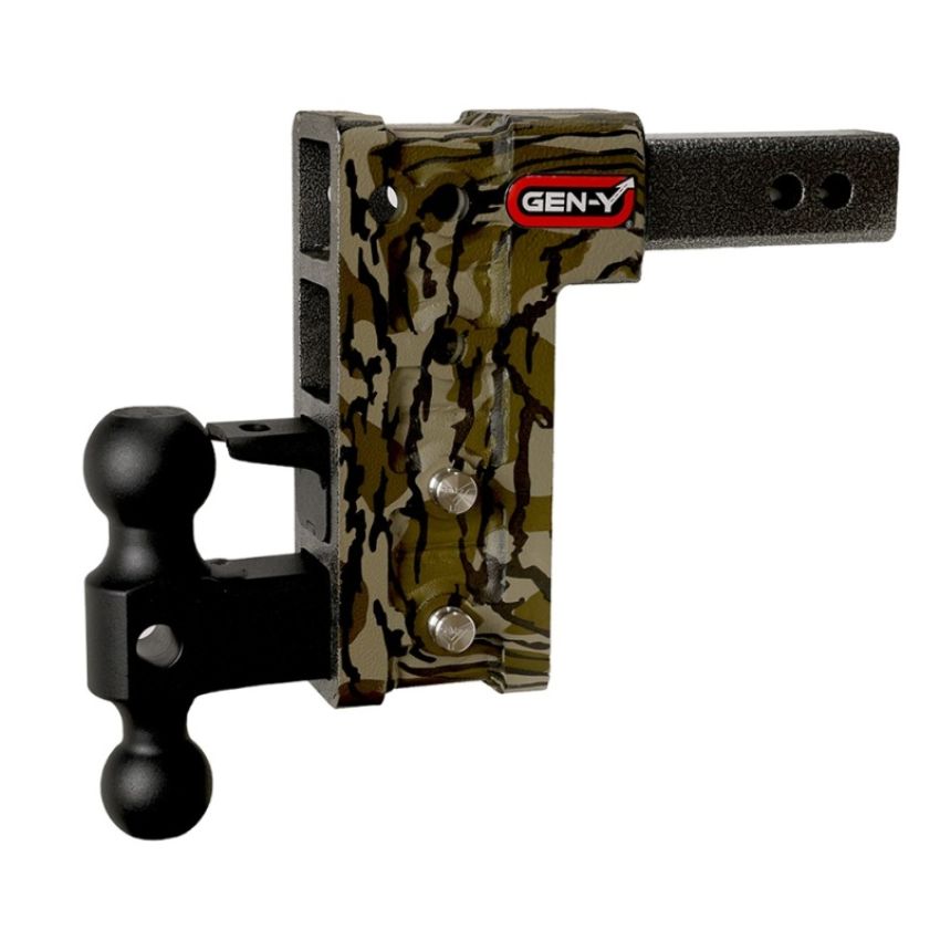 GEN-Y Hitch GH-624-MO Gen-Y Mega Duty 2.5in Shank 9in Drop 3K TW 21K Hitch w/GH-061 Dual-Ball/GH-062 Pintle - Mossy Oak