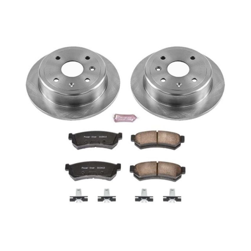 PowerStop KOE5898 OE Stock Replacement Low-Dust Ceramic Brake Pad and Rotor Kit