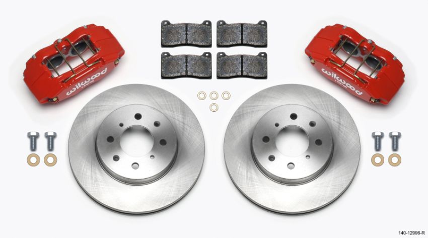 Wilwood 140-12996-R DPHA Front Caliper & Rotor Kit Red Honda / Acura w/ 262mm OE Rotor