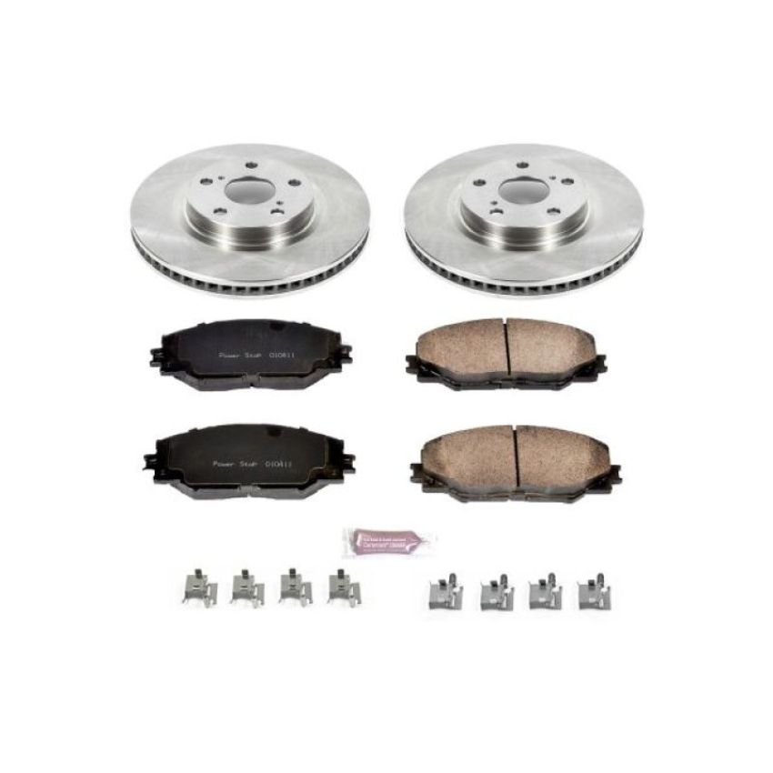 PowerStop KOE3054 OE Stock Replacement Low-Dust Ceramic Brake Pad and Rotor Kit