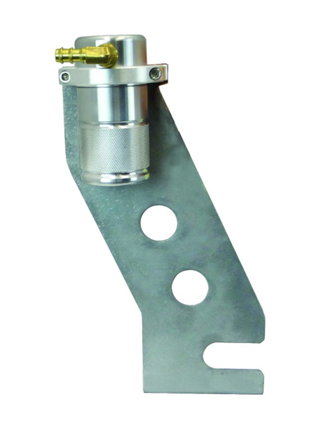 Moroso 85660 87-93 Ford Mustang Air/Oil Separator Catch Can - Small Body - Billet Aluminum