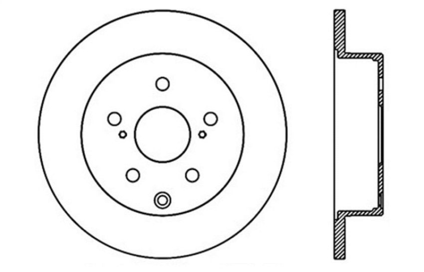 Stoptech 128.44145L Drilled Sport Brake Rotor