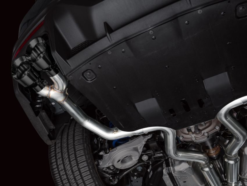 AWE Tuning 3020-43375 AWE 2024 Ford Mustang Dark Horse S650 RWD Track Edition Catback Exhaust w/ Quad Diamond Black Tips