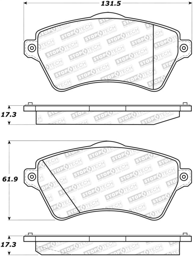 Stoptech 308.09260 Street Brake Pads