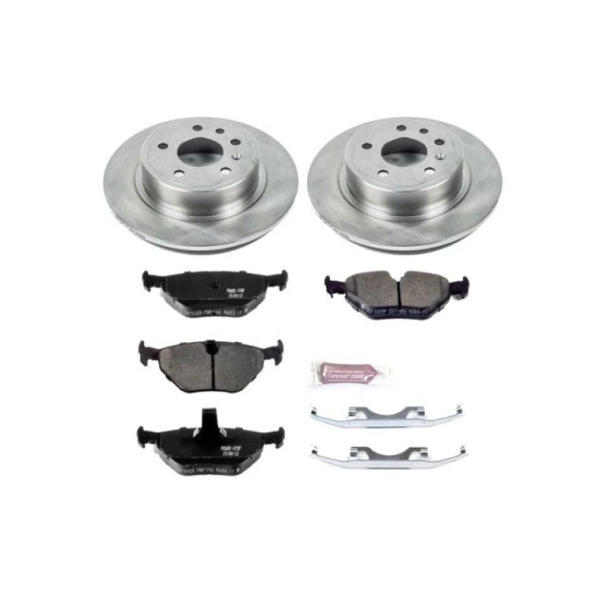 PowerStop KOE3080 OE Stock Replacement Low-Dust Ceramic Brake Pad and Rotor Kit