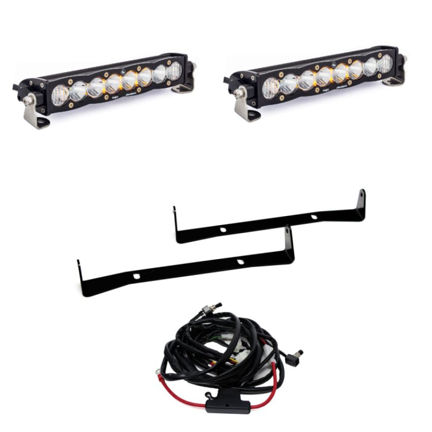 Baja Designs 447509 S8 Dual 10 Inch Grille Upper Light Kit