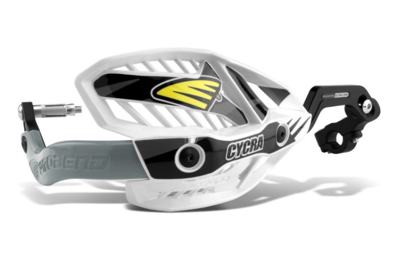 Cycra 1CYC-7407-12X CRM Ultra 7/8 in. Clamp w/White Shields/Black Covers