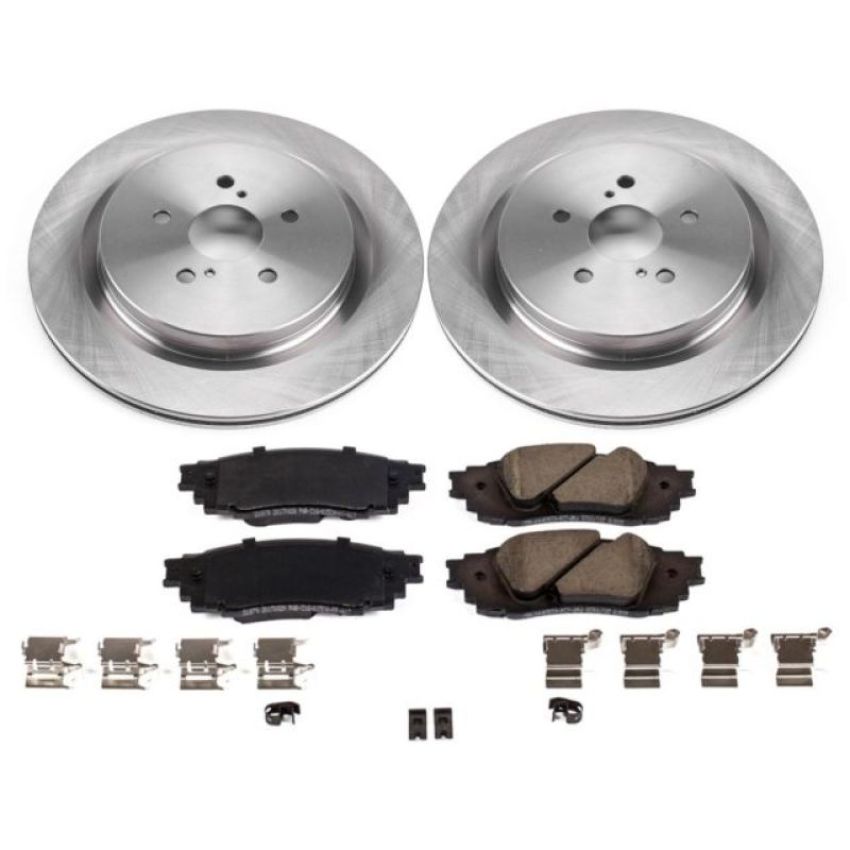 PowerStop KOE7740 OE Stock Replacement Low-Dust Ceramic Brake Pad and Rotor Kit