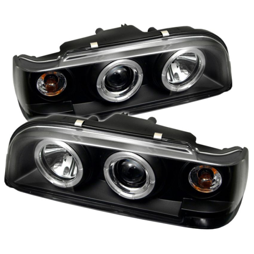 SPYDER 5012289 Projector Headlights - LED Halo - Black